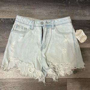 Distressed Jean Shorts - XS